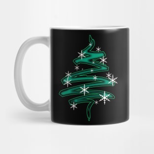 Christmas Tree Abstract with snowflakes Mug